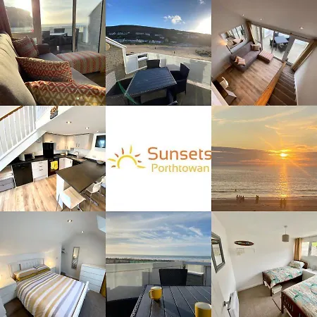 Sunsets In Porthtowan, Beachfront Apartment *